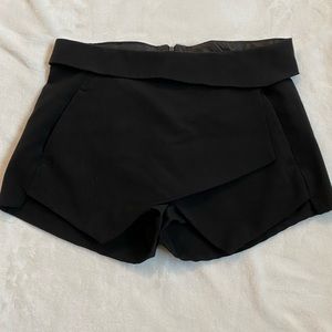 Black asymmetrical skort